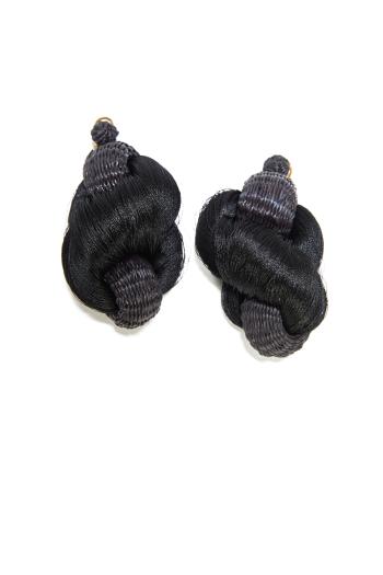 Dancing Darling silk and raffia earrings