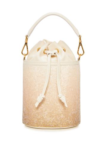 Carina micro ombre crystal leather bucket bag