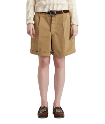 Jilian cotton-garbardine shorts