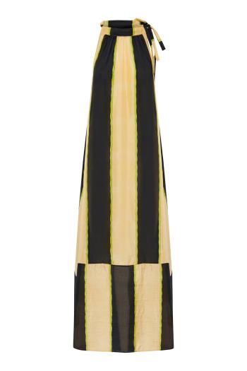 Parachute striped silk maxi dress 