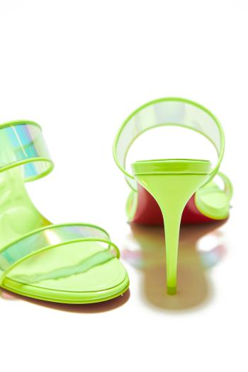 Just Loubi 85mm leather and PVC sandals 