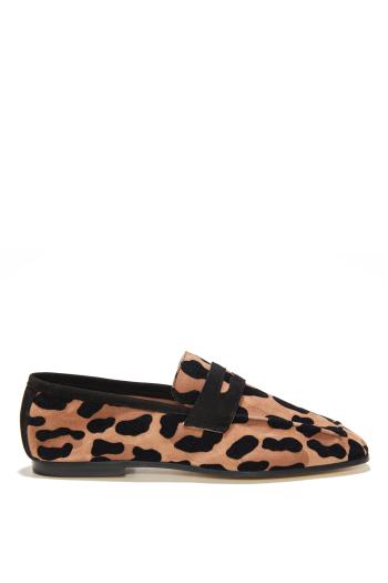 Donna leopard-print suede loafers 