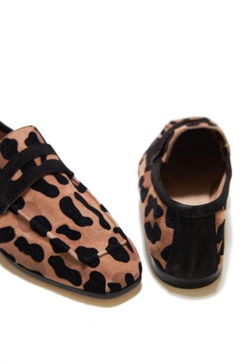 Donna leopard-print suede loafers 