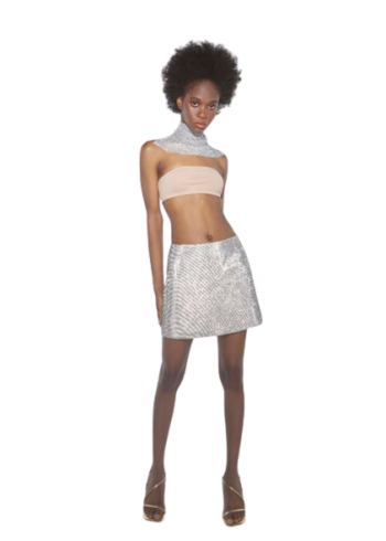 Camille crystal-embellished mini skirt 