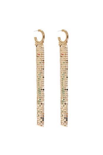Pixel  hoop chainmail embellished earrings 