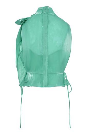 Bow Detail Tabard Top in green