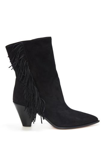 Marfa 70mm fringed suede boots