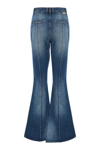 Flared cotton-denim jeans 