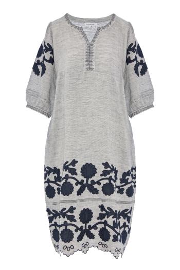 Kerr embroidered cotton midi dress 