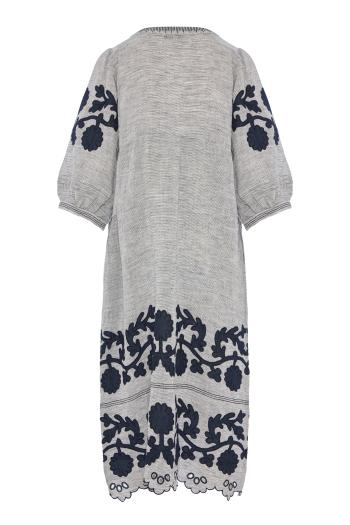 Kerr embroidered cotton midi dress 