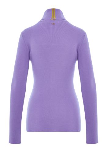 Ribbed-knit wool-blend turtleneck sweater 