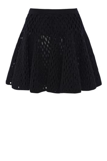 Open-knit mini skirt 