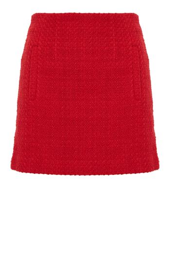 Roman cotton-tweed mini skirt 