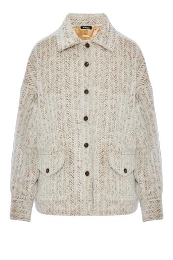 Fishbone wool and alpaca jacket 