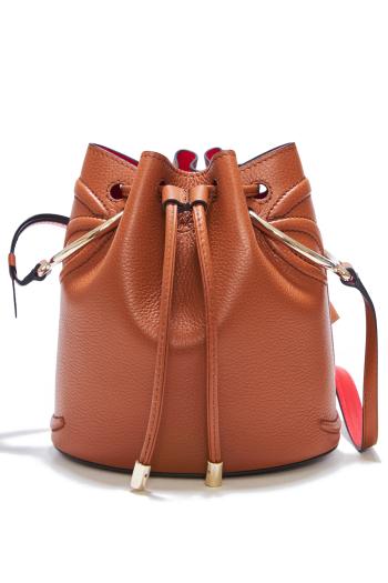 By My Side embossed leather bucket bag