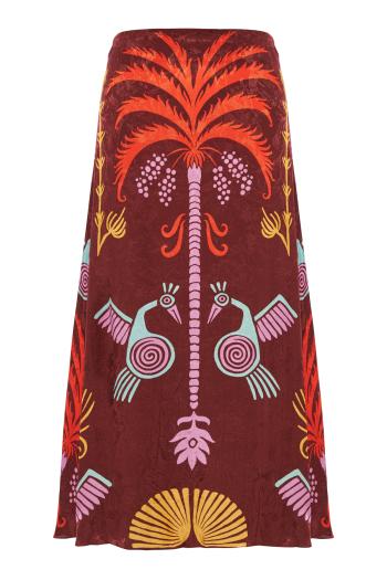 Cosmogony Cantente printed crepe skirt 