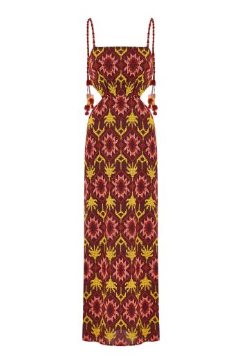 History tasseled embroidered cotton-blend maxi dress 