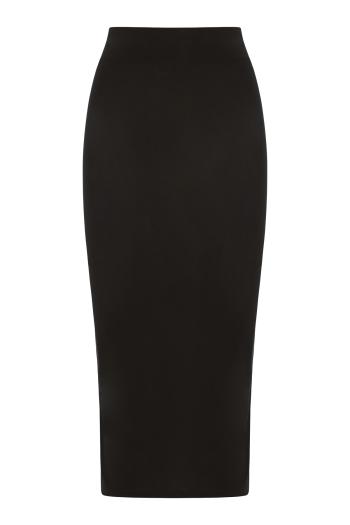Bow-embellished ruched jersey midi skirt 