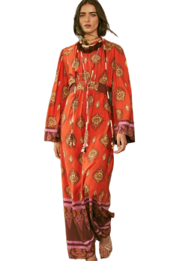 Lady of Caos silk-jacquard maxi dress