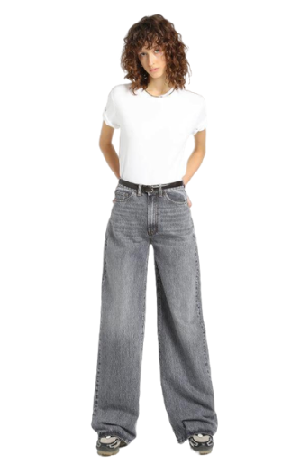 Flip wide-leg cotton jeans 