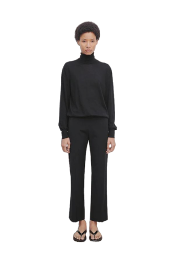 Flame wide-leg wool-blend pants 