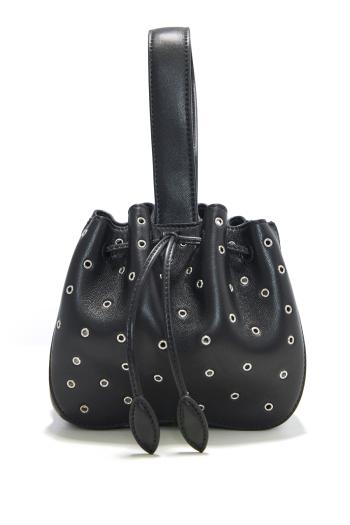 Rose Marie eyelet-embellished leather top handle bag 