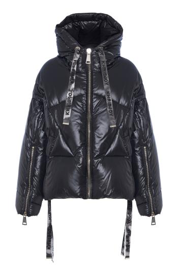 Oversized glossy puffer jacket 