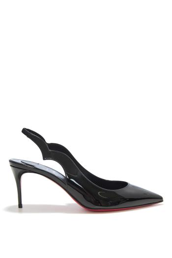 Hot Chick patent-leather slingback 70mm pumps 