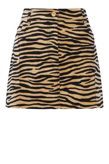 TigerPrinted cotton-blend mini skirt 