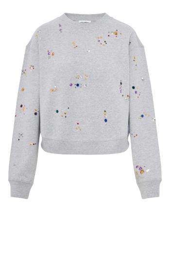 Embellished cotton sweatshirt 