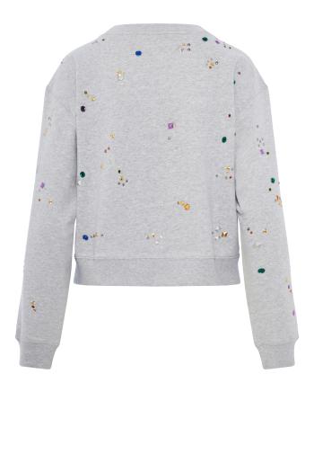 Embellished cotton sweatshirt 