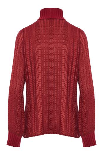 Ziria appliqued silk and knitted turtleneck sweater 