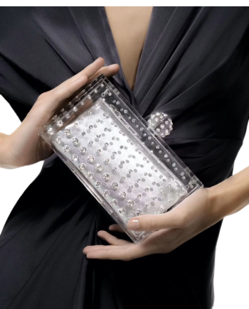 Tequila embellished perspex clutch 