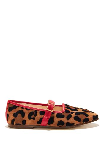 Opretta Mary Jane printed suede loafers 