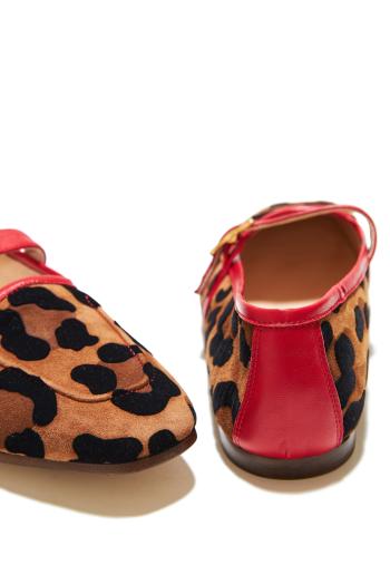 Opretta Mary Jane printed suede loafers 