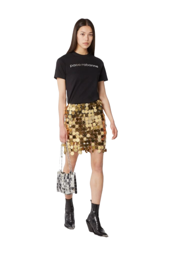 Paillette-embellished mini skirt 