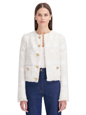 Gardenia embroidered tweed jacket 