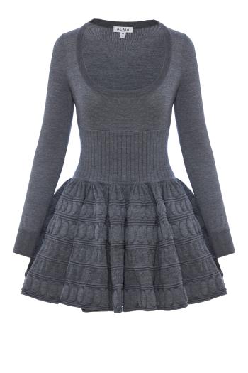 3D wool Crinoline mini dress 