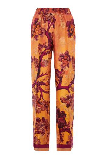 Doride printed silk pajama pants 