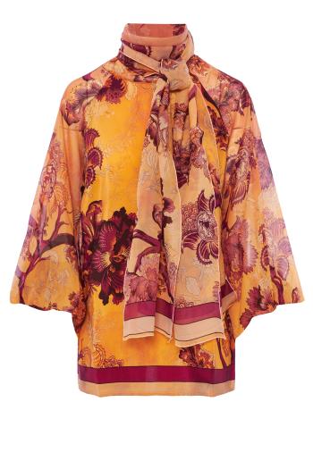 Polimnia printed silk blouse 