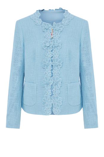 Appliquéd cotton-blend tweed jacket
