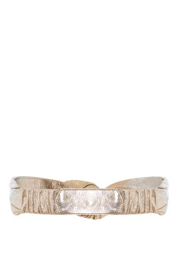 Knotted leather belt