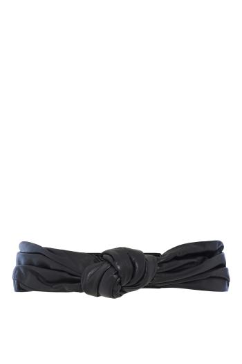 Knotted leather belt 