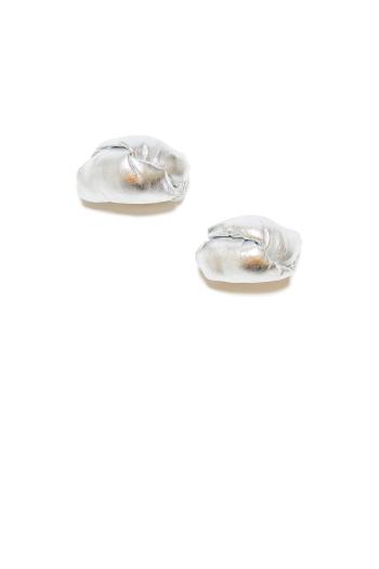 Metallic leather knotted pins - set of 2 