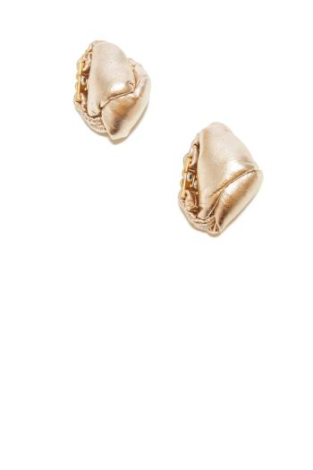 Metallic leather knotted pins - set of 2 