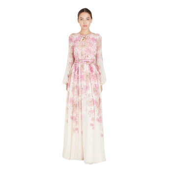Printed silk-chiffon maxi dress 