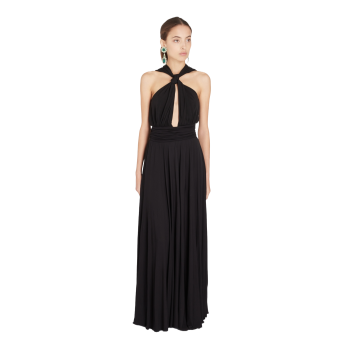 Ruched jersey maxi dress