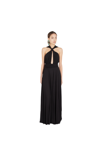 Ruched jersey maxi dress