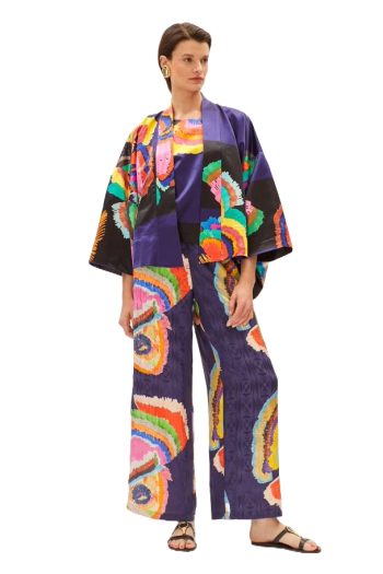 Paradisos printed cotton-blend top 