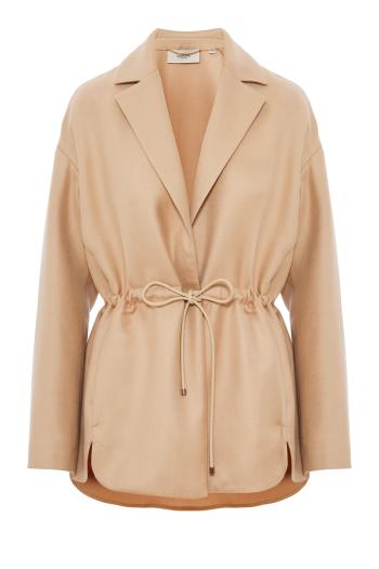 Belted cashmere and silk jacket 
